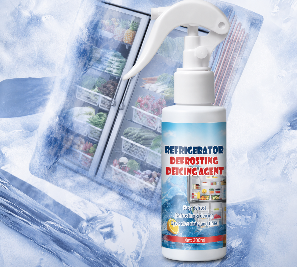 ⚡️ Melt Ice 10X Faster! Defrosting Spray (50% OFF Ends Soon) 🔥 Free Spatula Inside