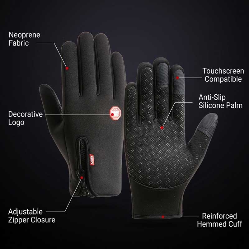 🧤Waterproof Touchscreen Thermal Gloves — Stay Warm, Dry & Connected All Winter