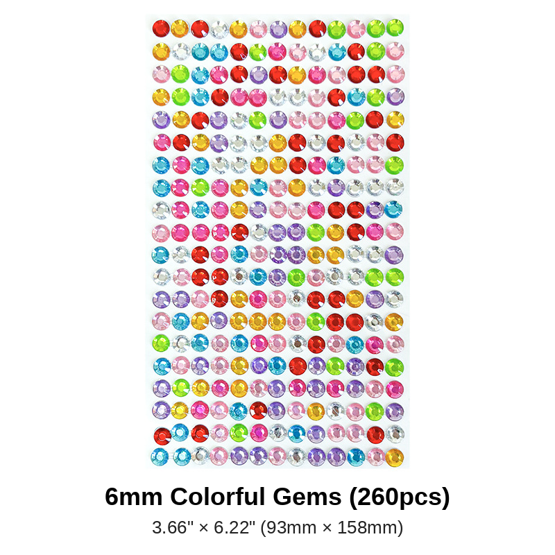 6mm Colorful Rhinestones