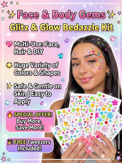RZXEA™💎 Unprecedented Beauty – Trending Face Crystal Stickers