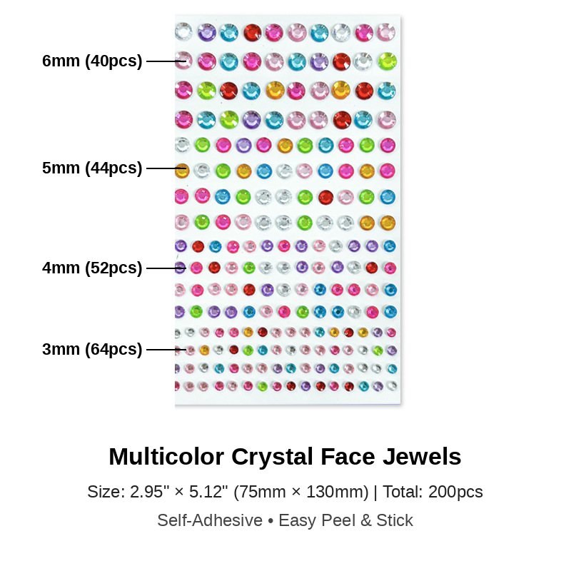 Colorful Gem Bindi Stickers