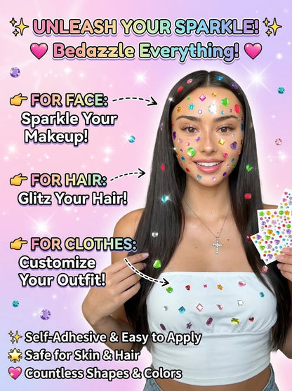 RZXEA™💎 Unprecedented Beauty – Trending Face Crystal Stickers