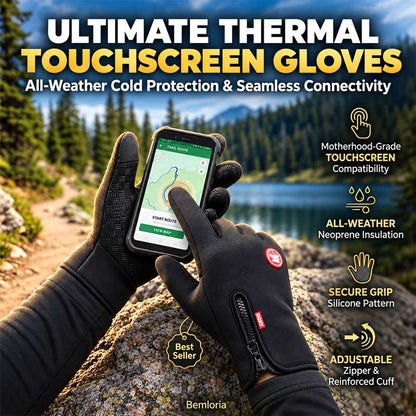 🧤Waterproof Touchscreen Thermal Gloves — Stay Warm, Dry & Connected All Winter