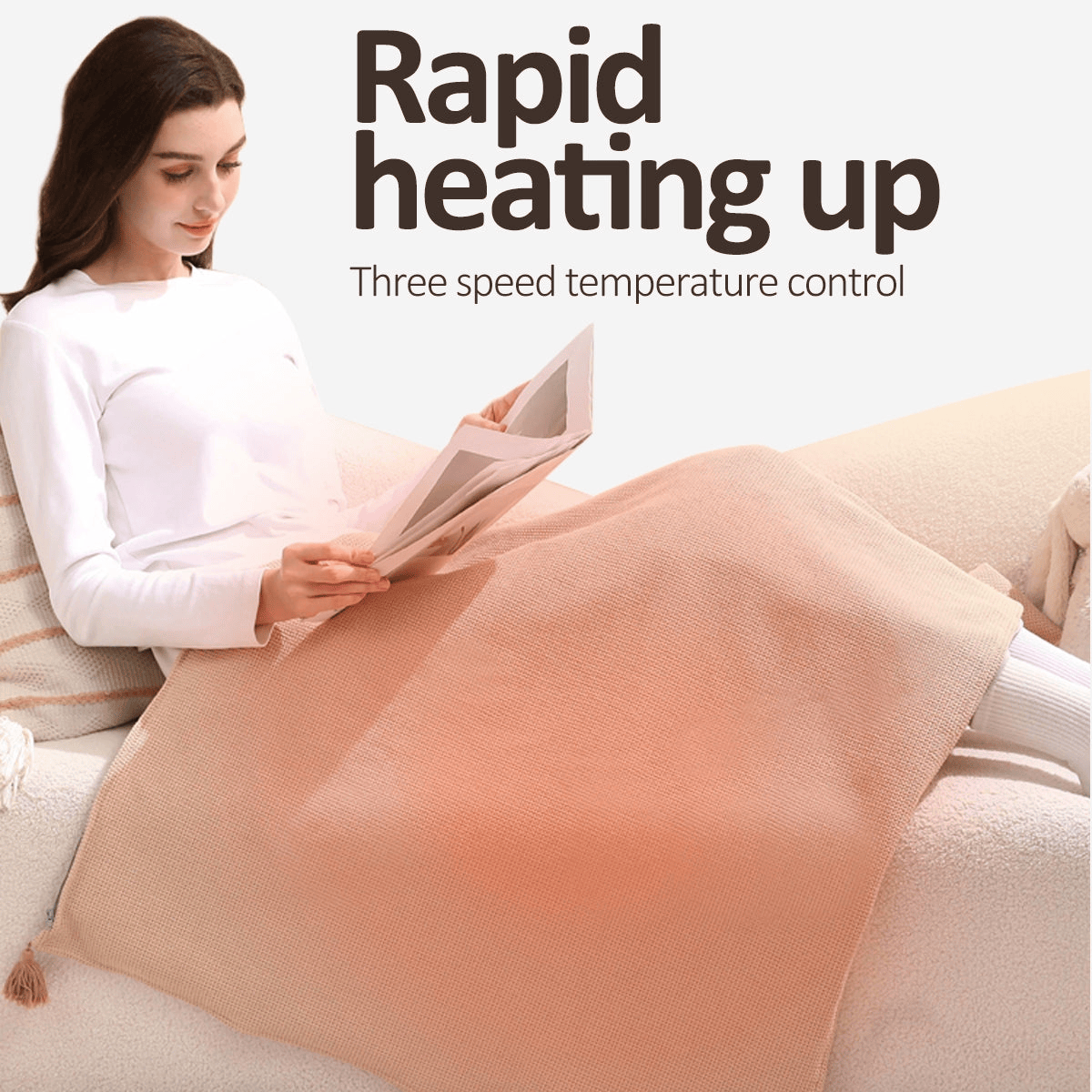 🎄 Best Christmas Gift for Family! ❄️ Stay Warm All Winter — Portable Electric Heated Blanket Shawl