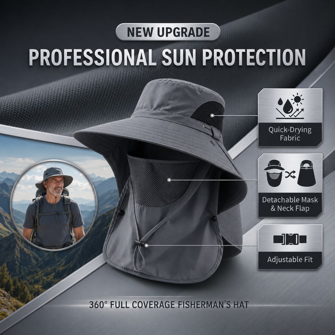 ☀️ Flash Sale  🔥 UPF 50+ Sun Protection Hat With Full Face & Neck Coverage