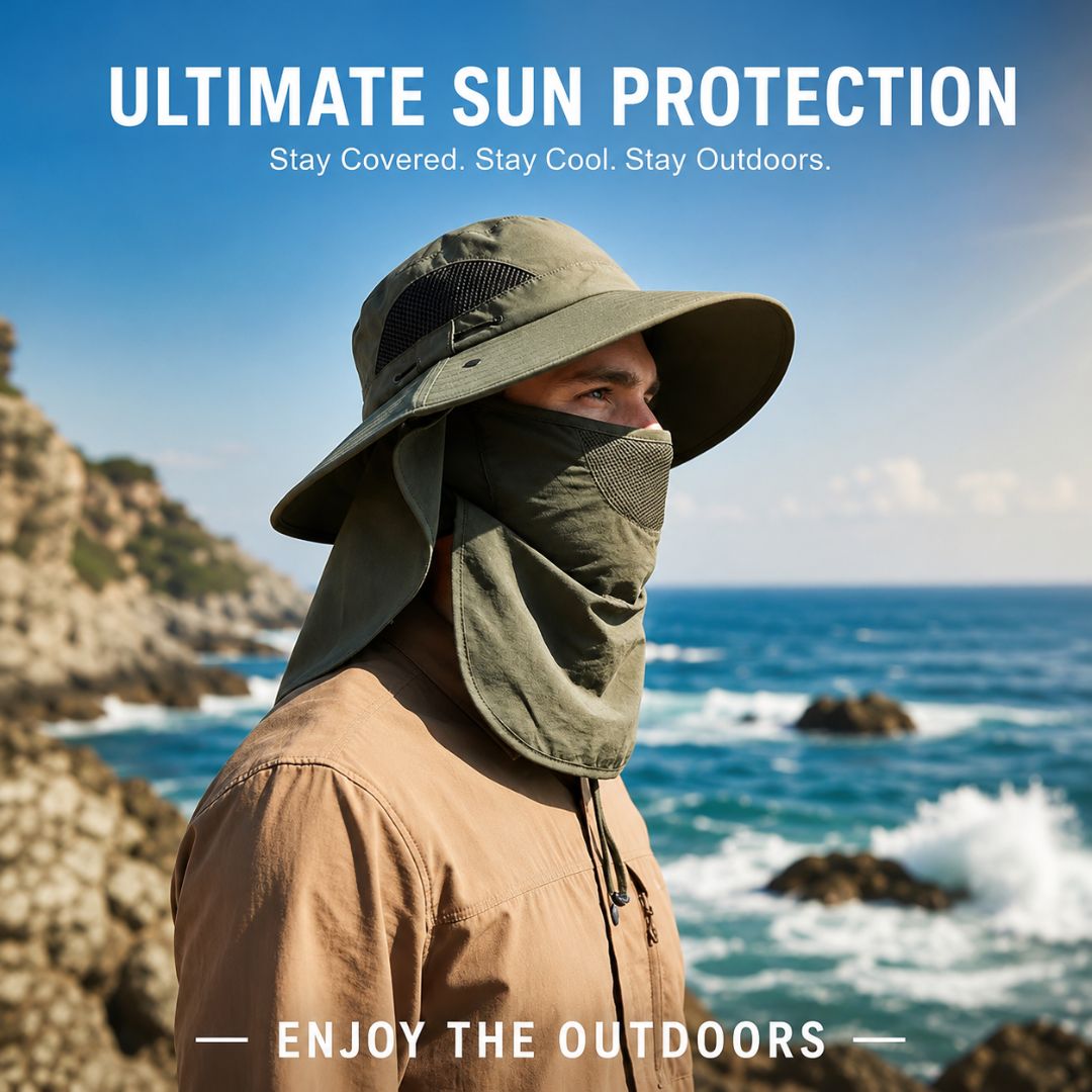 ☀️ Flash Sale  🔥 UPF 50+ Sun Protection Hat With Full Face & Neck Coverage