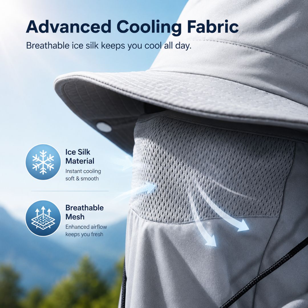 ☀️ Flash Sale  🔥 UPF 50+ Sun Protection Hat With Full Face & Neck Coverage