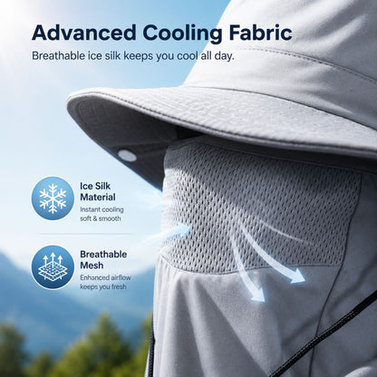 ☀️ Flash Sale  🔥 UPF 50+ Sun Protection Hat With Full Face & Neck Coverage