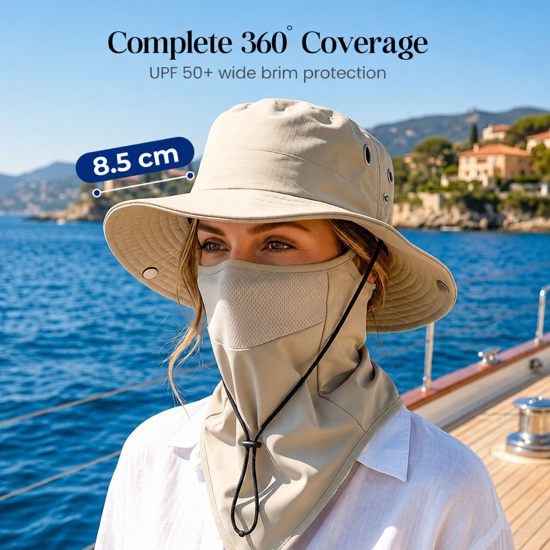 ☀️ Flash Sale  🔥 UPF 50+ Sun Protection Hat With Full Face & Neck Coverage