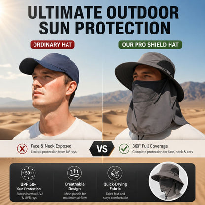 ☀️ Flash Sale  🔥 UPF 50+ Sun Protection Hat With Full Face & Neck Coverage