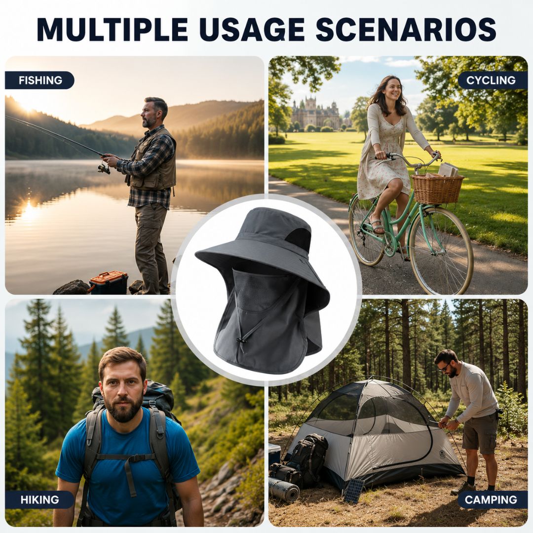 ☀️ Flash Sale  🔥 UPF 50+ Sun Protection Hat With Full Face & Neck Coverage