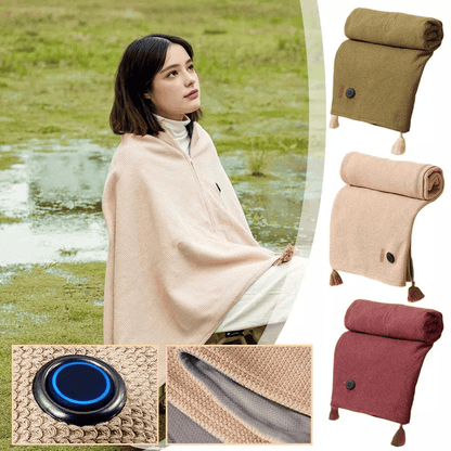 🎄 Best Christmas Gift for Family! ❄️ Stay Warm All Winter — Portable Electric Heated Blanket Shawl