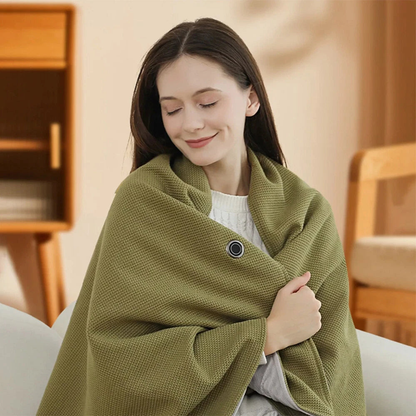 🎄 Best Christmas Gift for Family! ❄️ Stay Warm All Winter — Portable Electric Heated Blanket Shawl