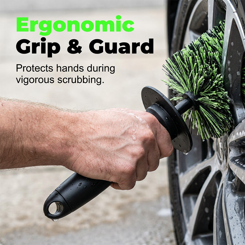 🧼Wheel Barrel Cleaning Brush – Deep Reach Microfiber for Rims, Calipers & Engine Bay