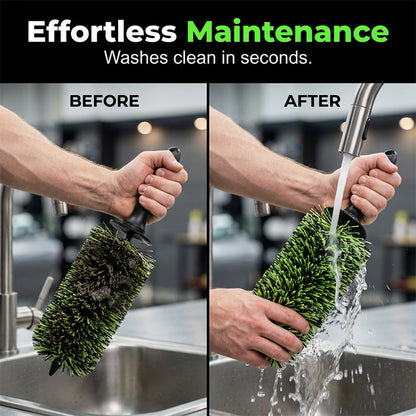 🧼Wheel Barrel Cleaning Brush – Deep Reach Microfiber for Rims, Calipers & Engine Bay