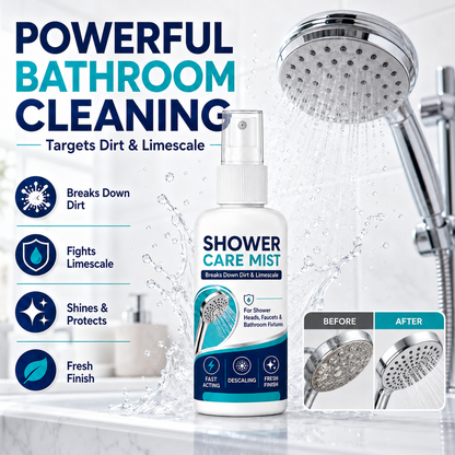 🚿 Instant Limescale Remover Spray | 🧼Restore Shiny Chrome & Water Flow