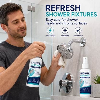 🚿 Instant Limescale Remover Spray | 🧼Restore Shiny Chrome & Water Flow