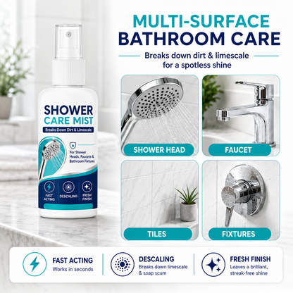 🚿 Instant Limescale Remover Spray | 🧼Restore Shiny Chrome & Water Flow