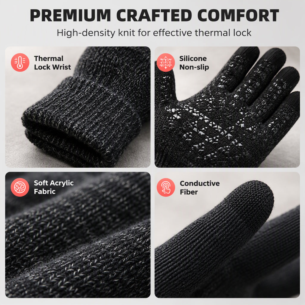 ❄️USB Heated Knit Gloves – Warmth & Touchscreen Ready