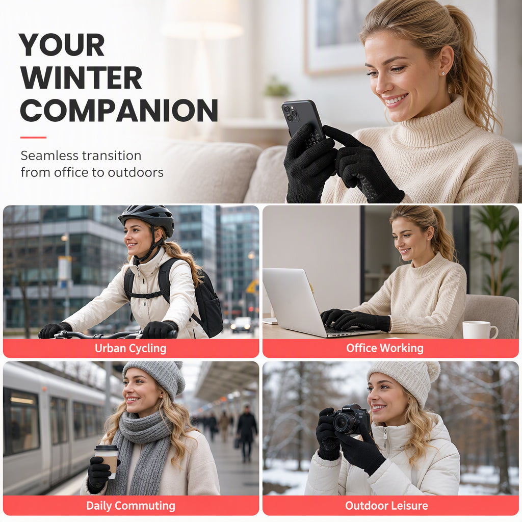 ❄️USB Heated Knit Gloves – Warmth & Touchscreen Ready