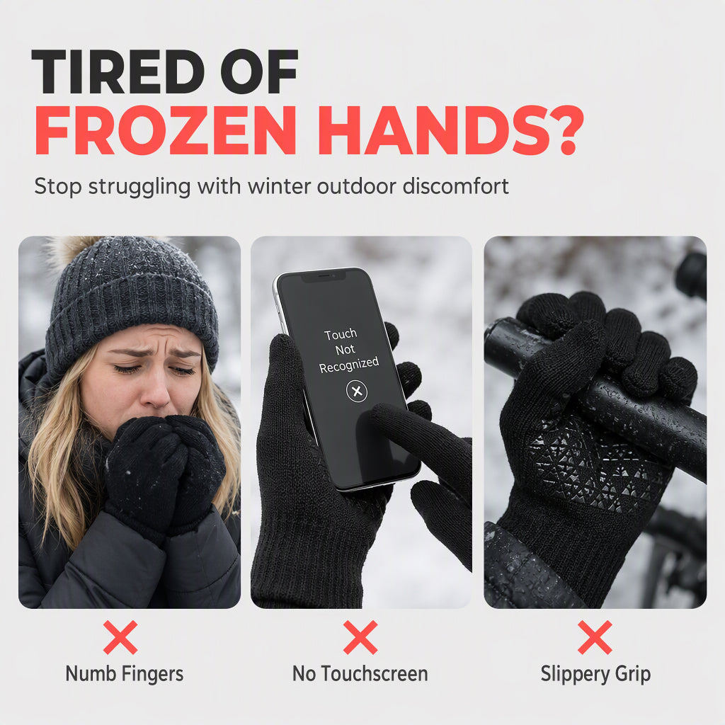 ❄️USB Heated Knit Gloves – Warmth & Touchscreen Ready