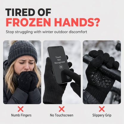 ❄️USB Heated Knit Gloves – Warmth & Touchscreen Ready