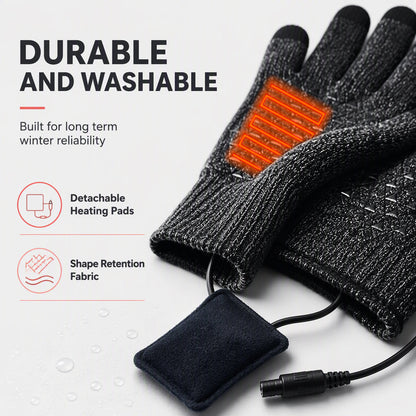 ❄️USB Heated Knit Gloves – Warmth & Touchscreen Ready