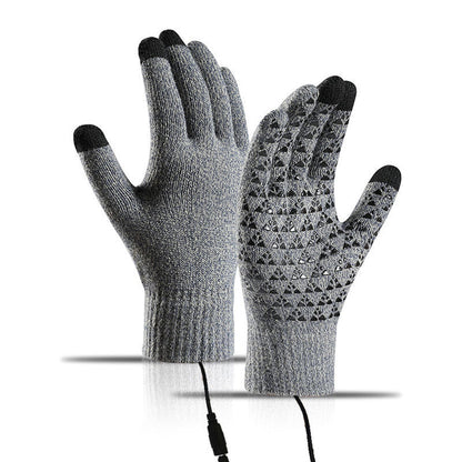 ❄️USB Heated Knit Gloves – Warmth & Touchscreen Ready